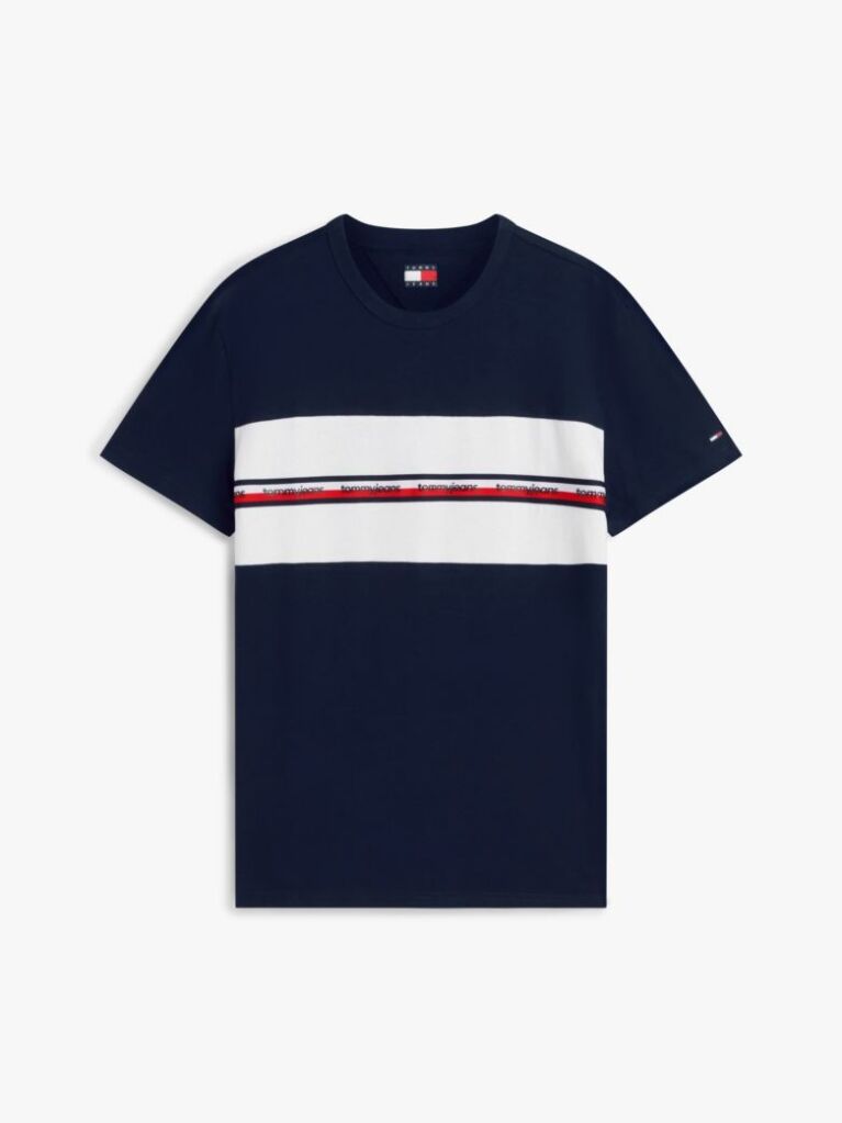 Μπλε T-Shirt Με Global Ριγέ Σχέδιο  Άνδρες