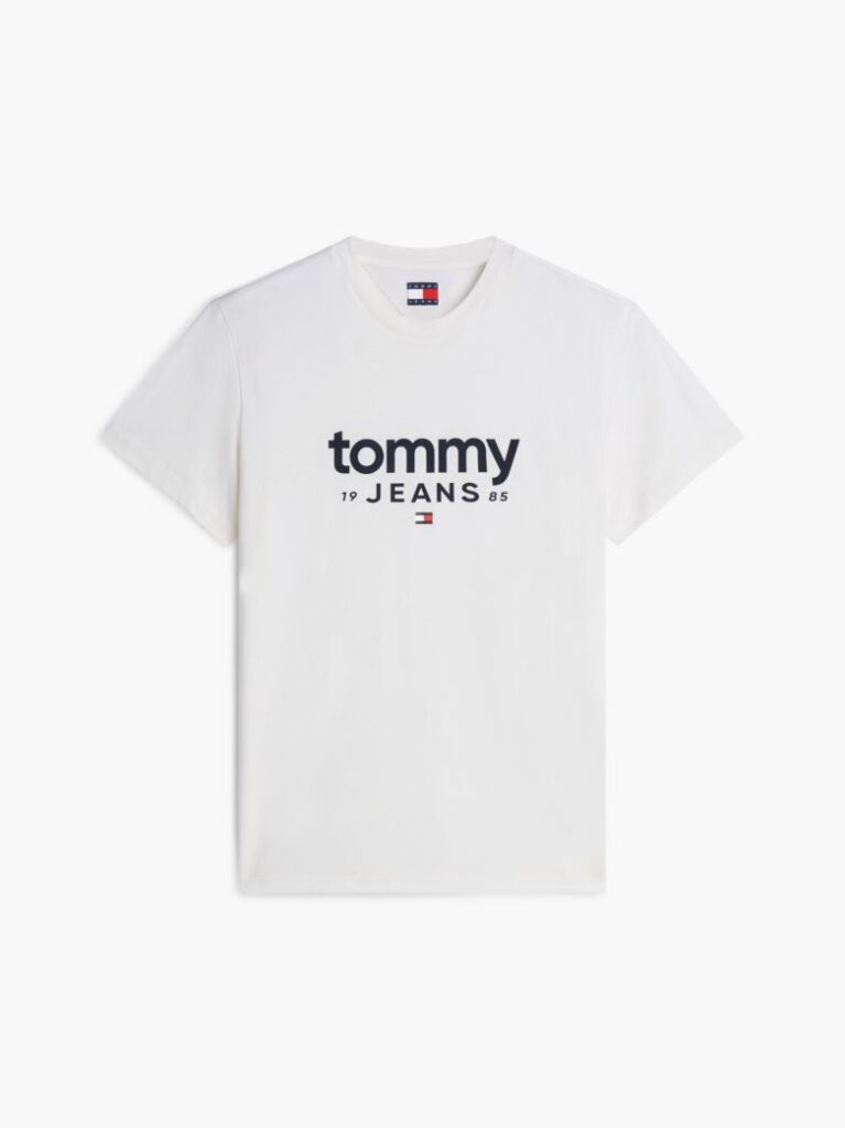 White Logo Graphic Slim T-Shirt  Men
