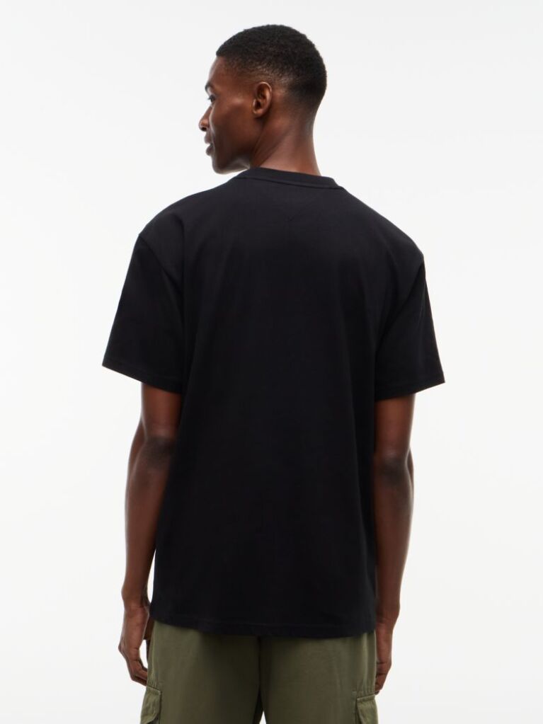 Black Photo Graphic Relaxed Crew Neck T-Shirt  Men