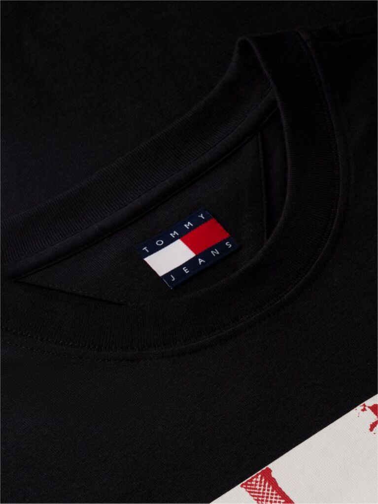 Black Photo Graphic Relaxed Crew Neck T-Shirt  Men