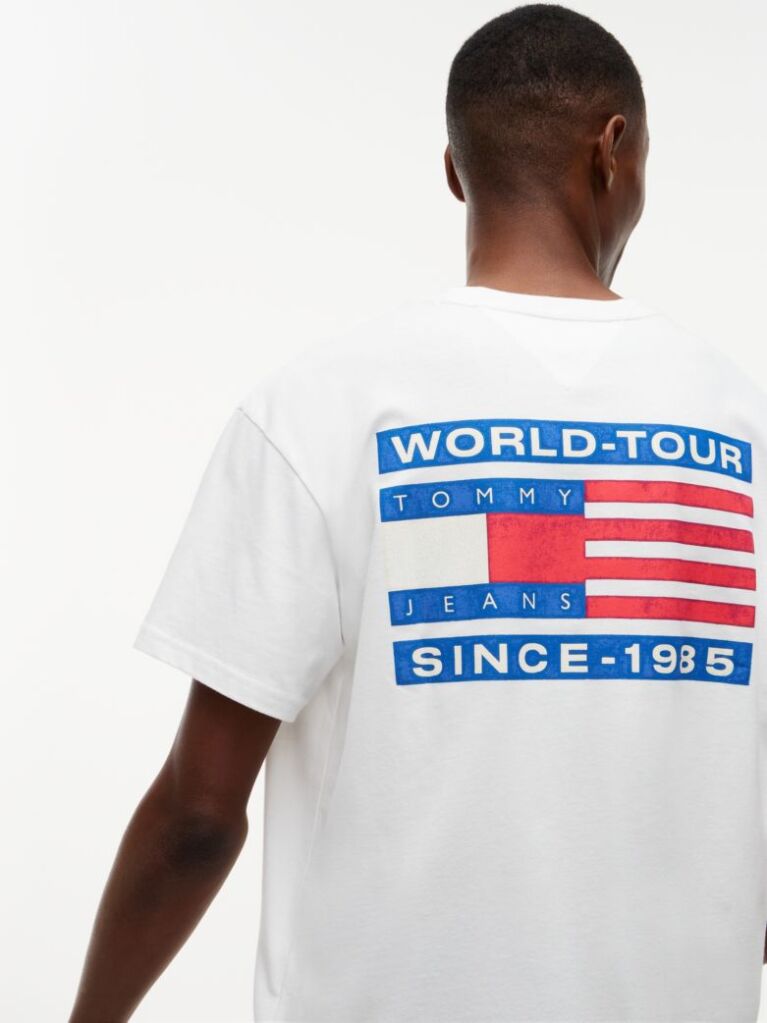 Beige Back Signature Logo Relaxed T-Shirt  Men