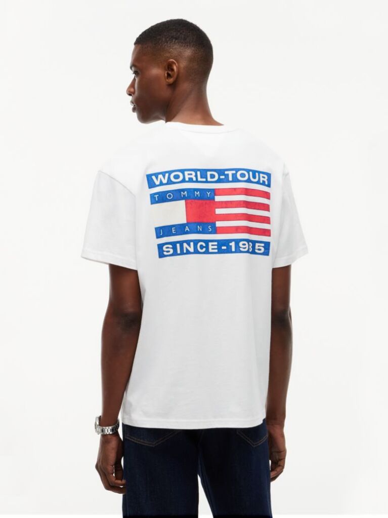 Beige Back Signature Logo Relaxed T-Shirt  Men