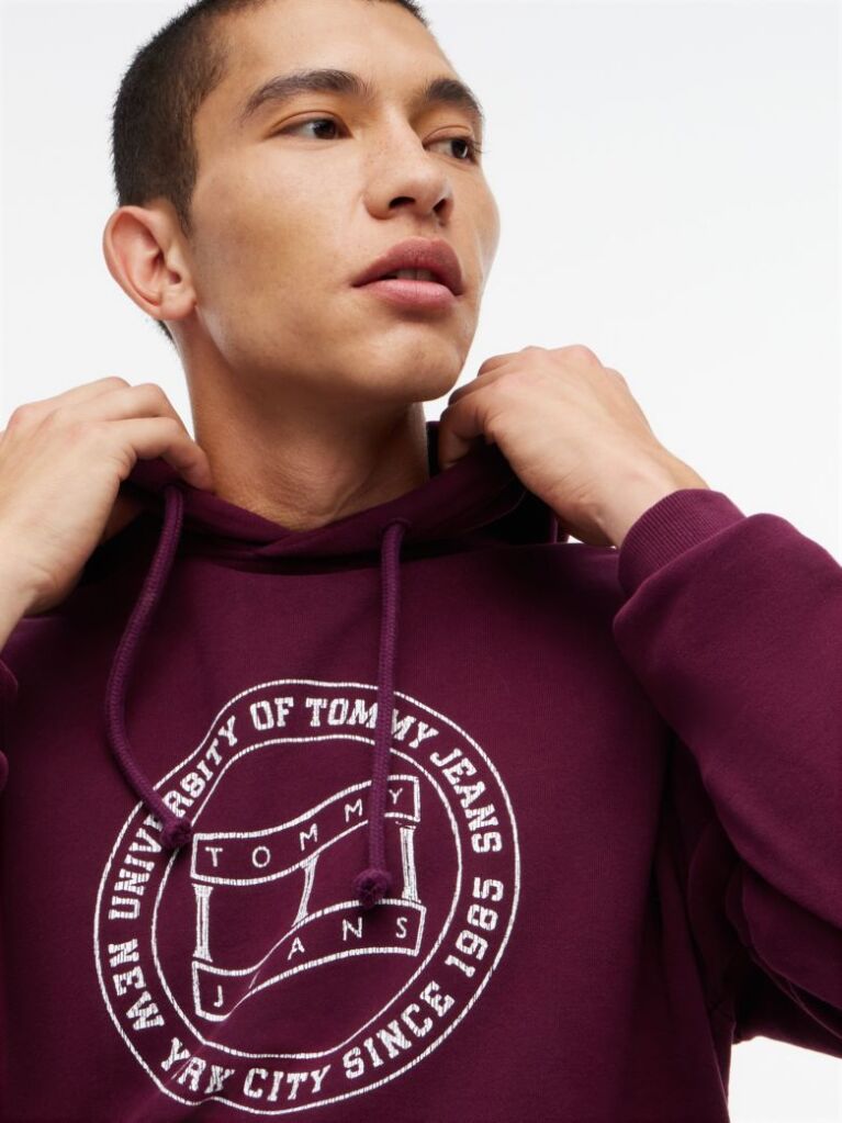 Μωβ Βαμβακερό Hoody Με Σημαιάκι Wavy  Άνδρες