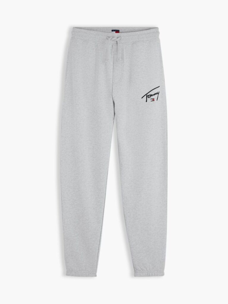 Grey Signature Logo Terry Cuffed Joggers  Men