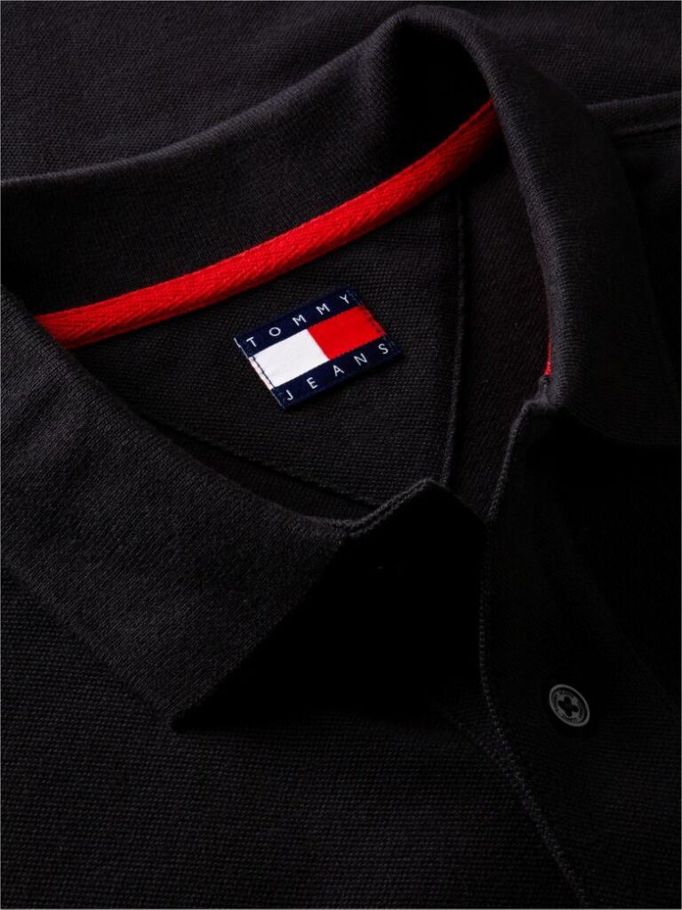 Black Regular Fit Long Sleeve Polo Shirt  Men