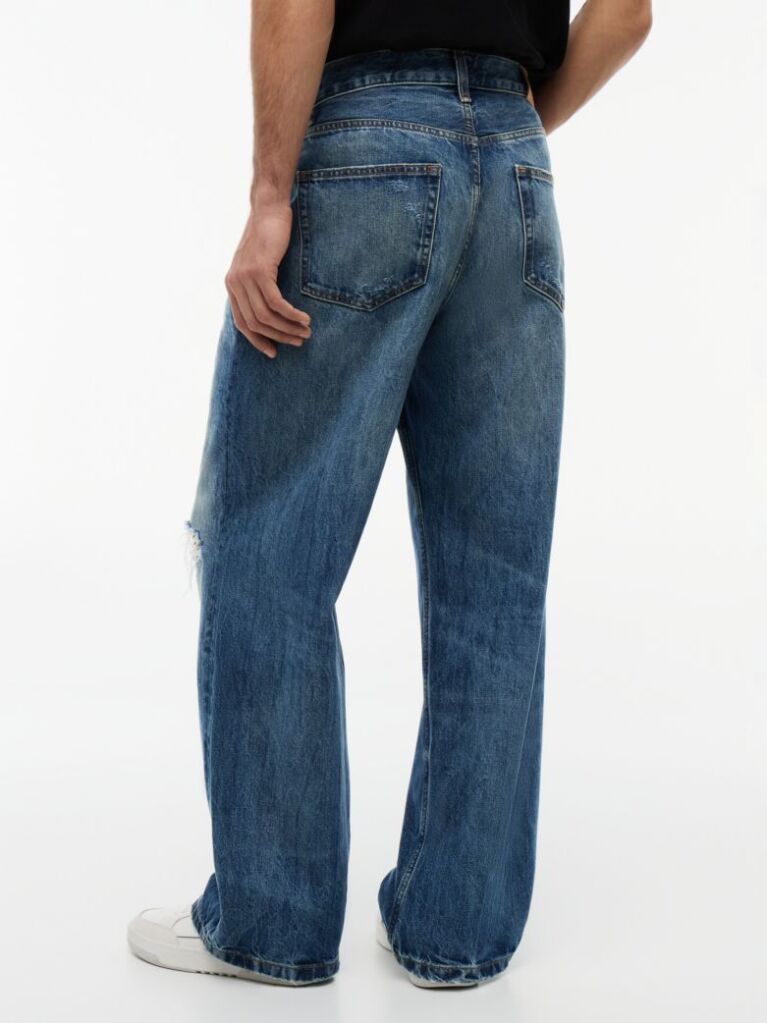 Denim Theo Distressed Loose Jeans  Men