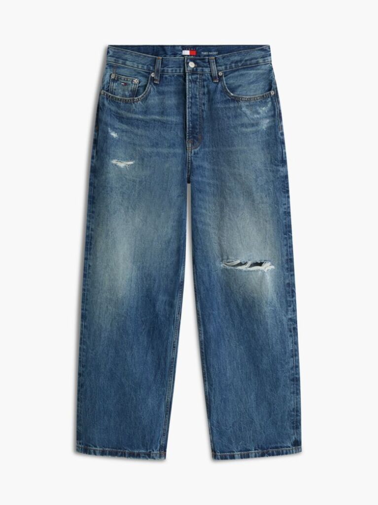 Denim Theo Distressed Loose Jeans  Men