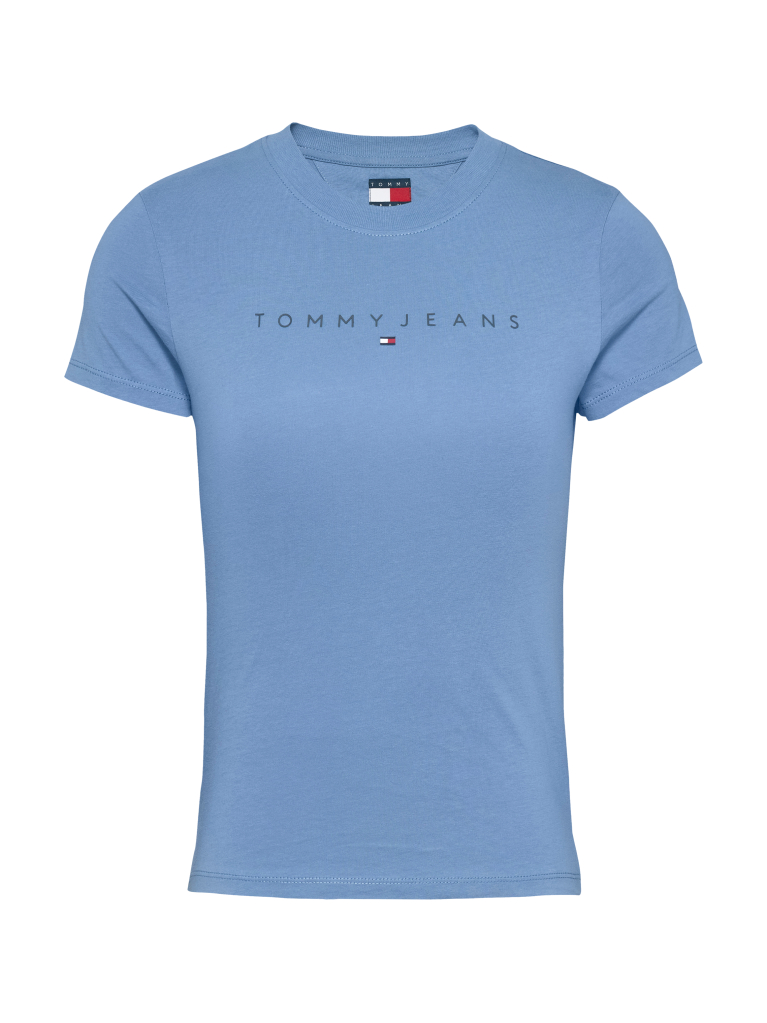 Blue Slim Fit Tonal Logo T-Shirt  Women