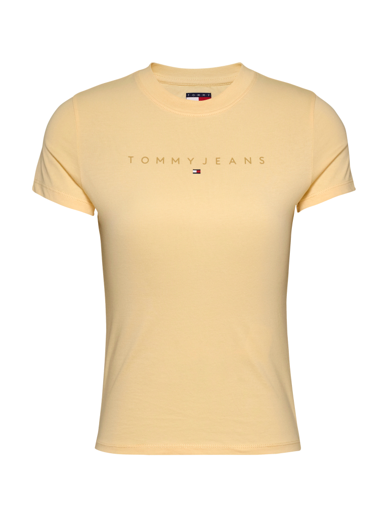 Yellow Slim Fit Tonal Logo T-Shirt  Women