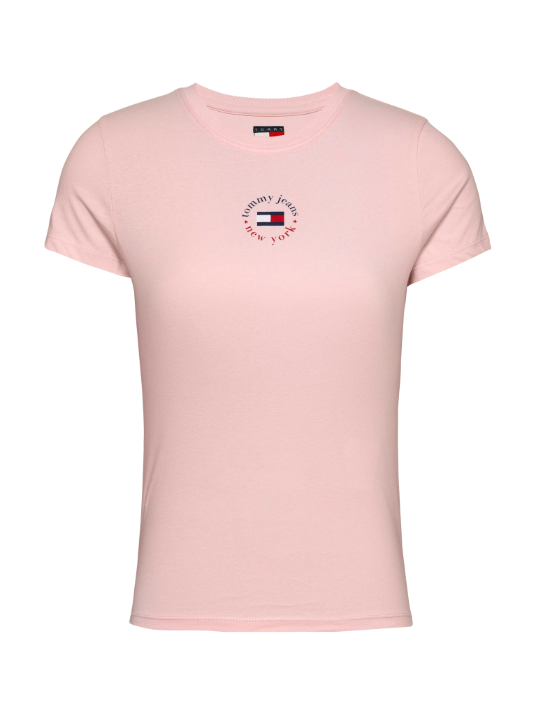 Ροζ Essential T-Shirt Με Λογότυπο Σε Slim Γραμμή  Γυναίκες