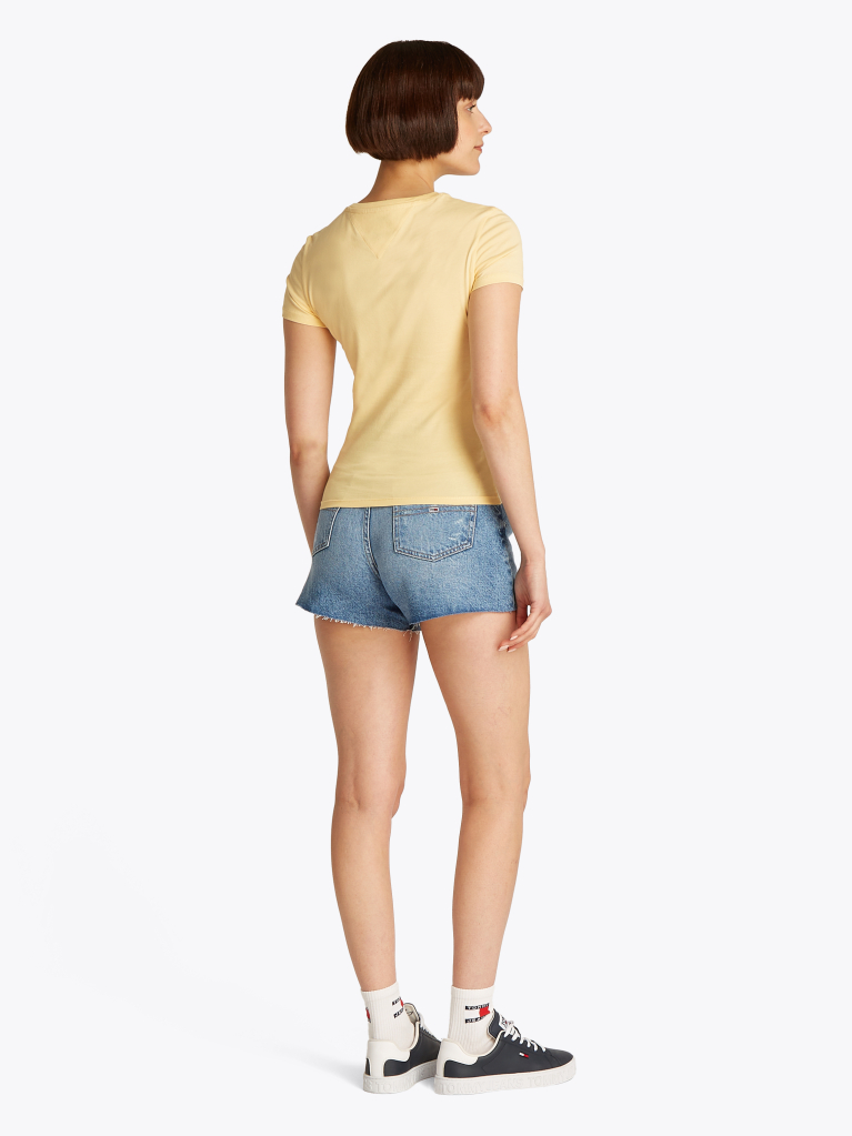 Κίτρινο Essential T-Shirt Με Λογότυπο Σε Slim Γραμμή  Γυναίκες