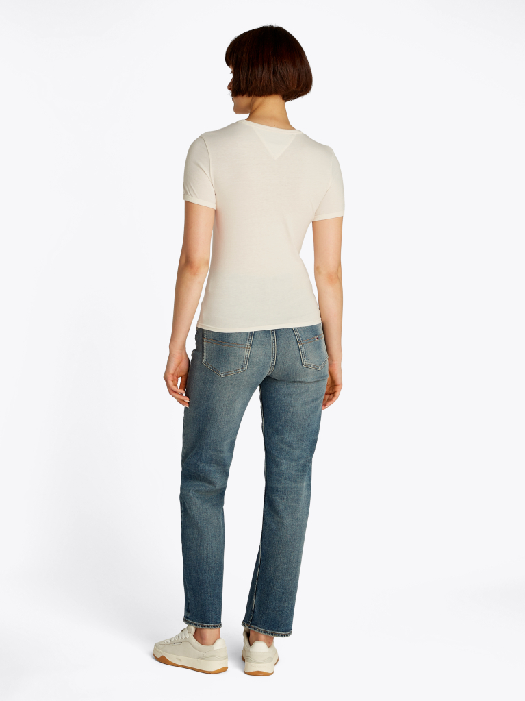 Άσπρο T- Shirt Με NYC Λογότυπο Σε Slim Γραμμή  Γυναίκες