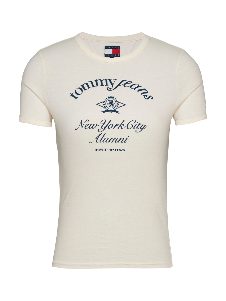 Άσπρο T- Shirt Με NYC Λογότυπο Σε Slim Γραμμή  Γυναίκες