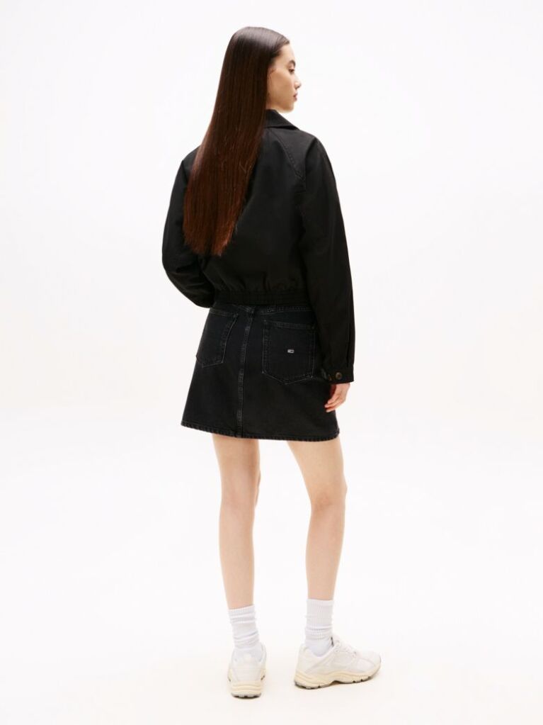 Black Tommy Badge Water Repellent Jacket  Women