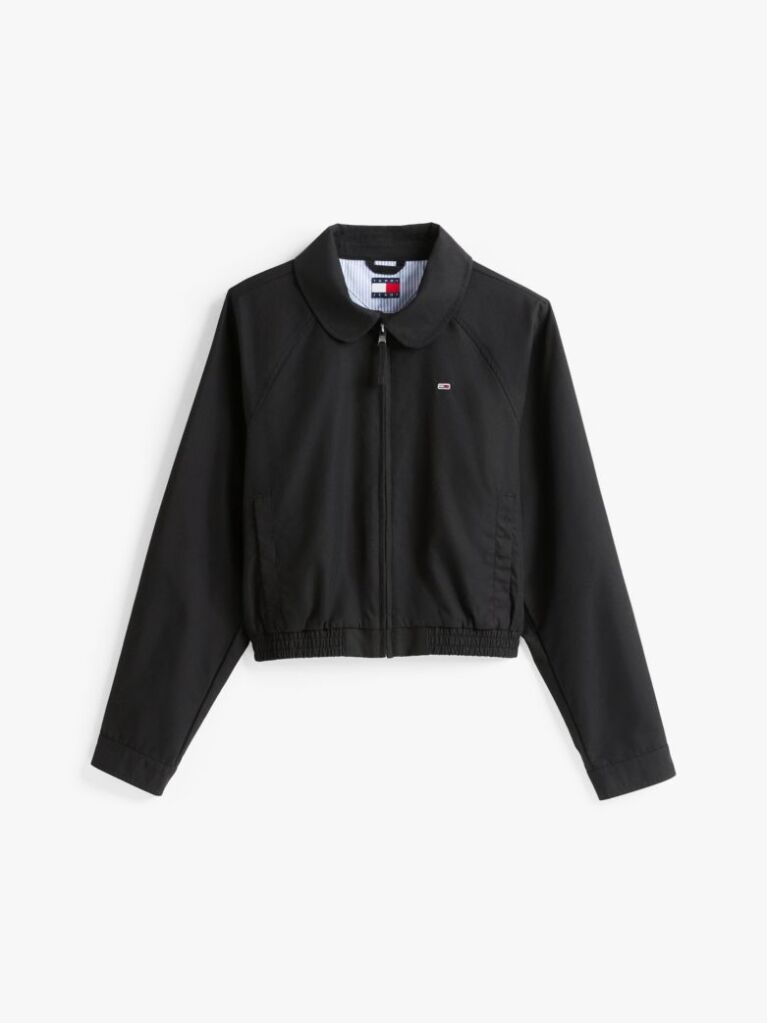 Black Tommy Badge Water Repellent Jacket  Women