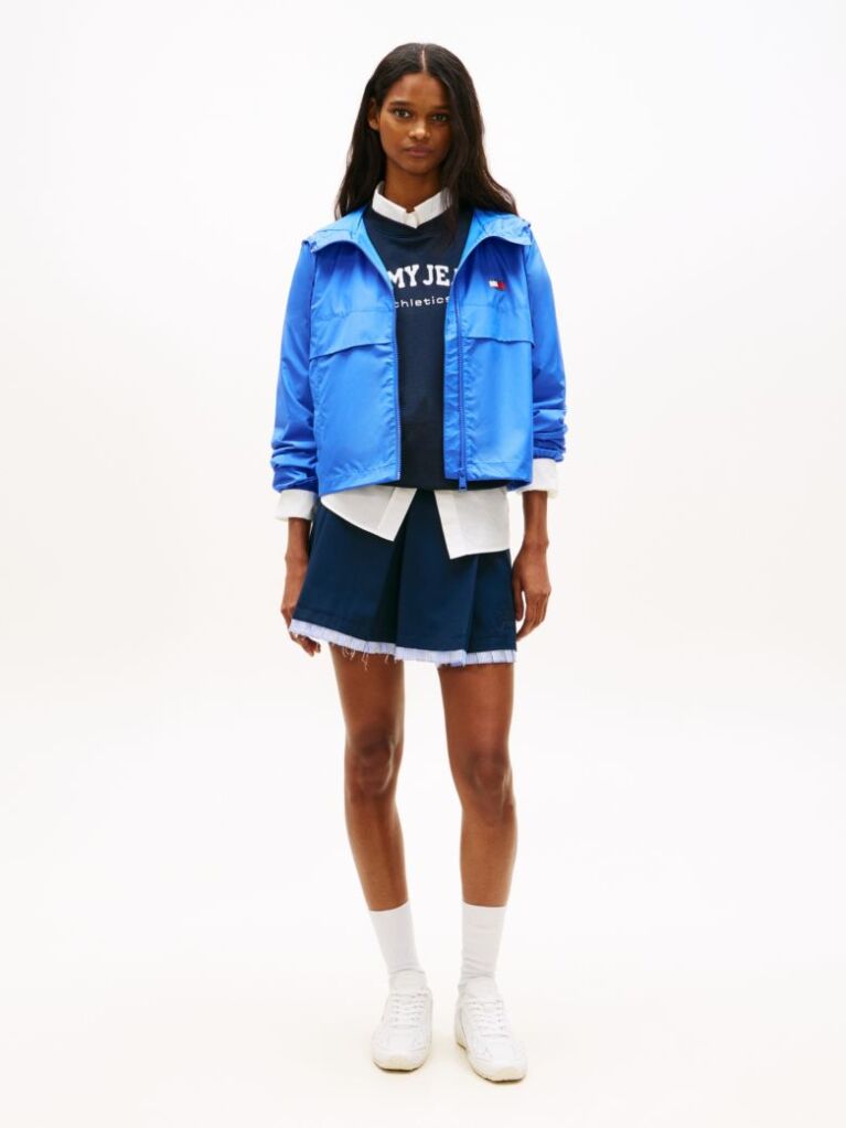 Blue Tommy Badge Windbreaker  Women