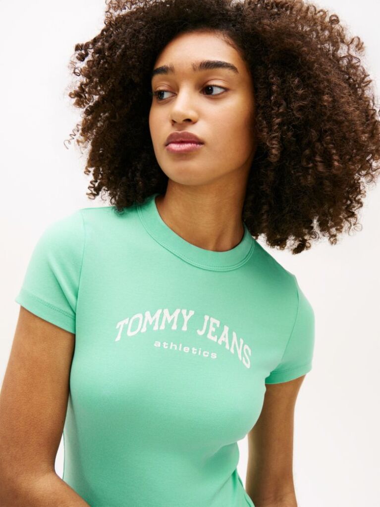 Blue Logo Slim Crew Neck T-Shirt  Women
