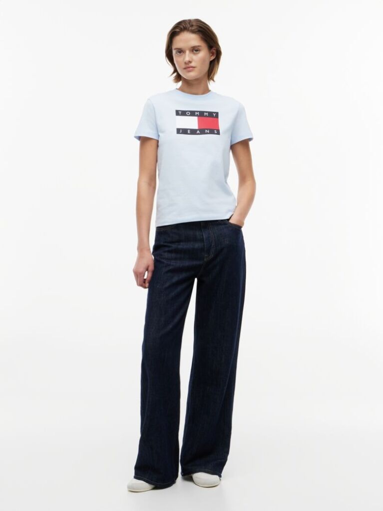 Blue Tonal Tommy Flag T-Shirt  Women
