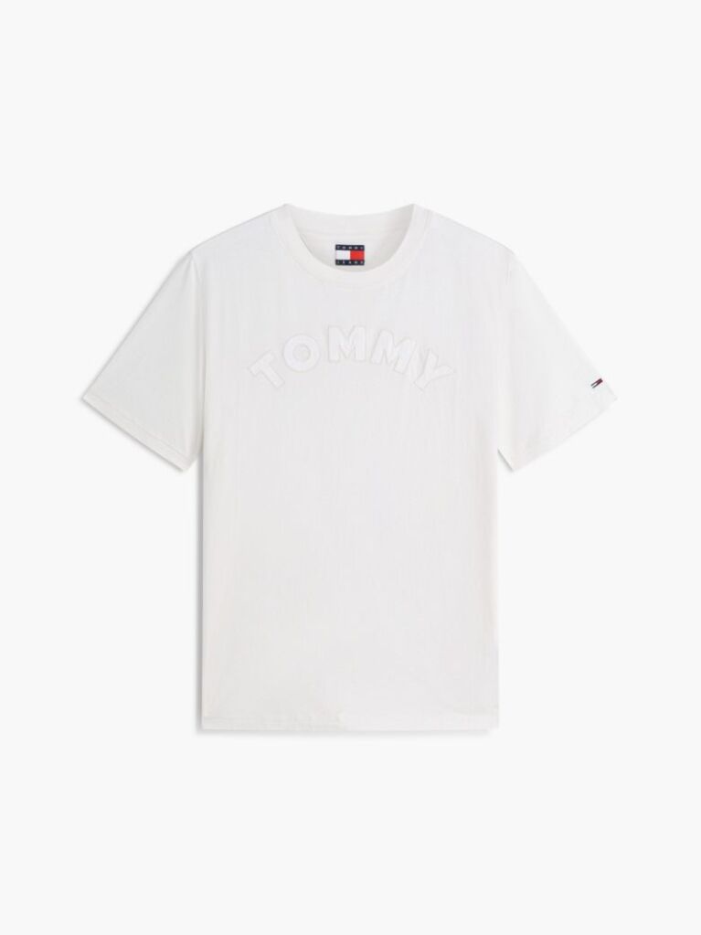 Άσπρο Άνετο Βαμβακερό T-Shirt  Γυναίκες