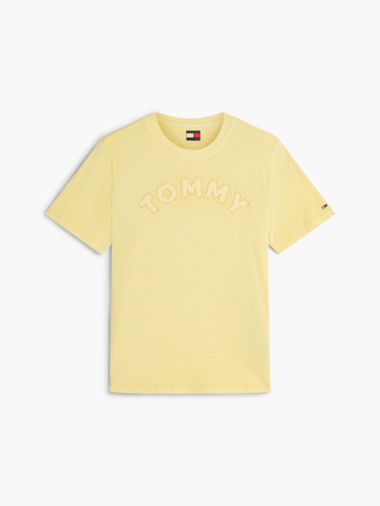 Κίτρινο Άνετο Βαμβακερό T-Shirt  Γυναίκες