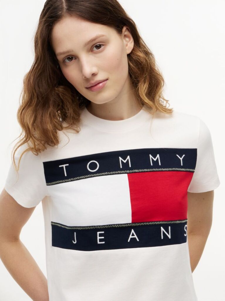 White Tommy Flag T-Shirt  Women
