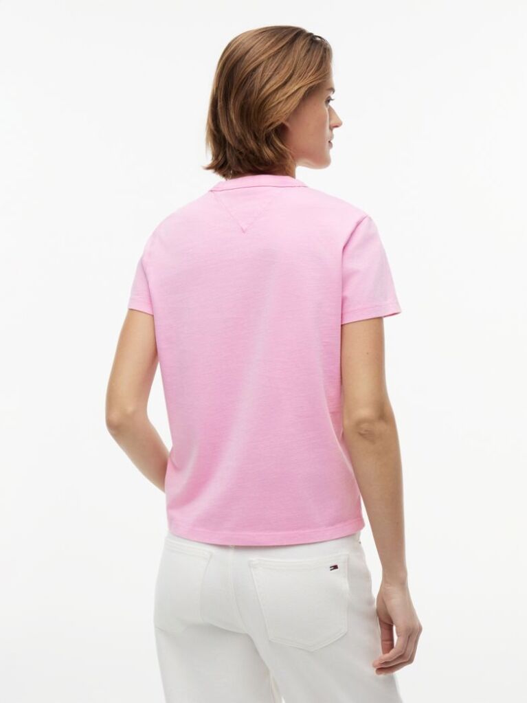 Pink Repeat Logo Washed Jersey T-Shirt  Women