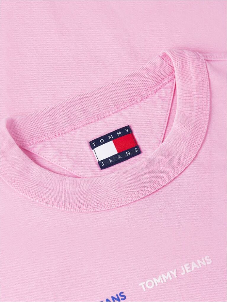 Pink Repeat Logo Washed Jersey T-Shirt  Women