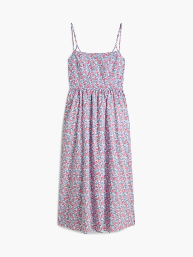 Multi Crinkle Poplin Strap Maxi Dress  Women