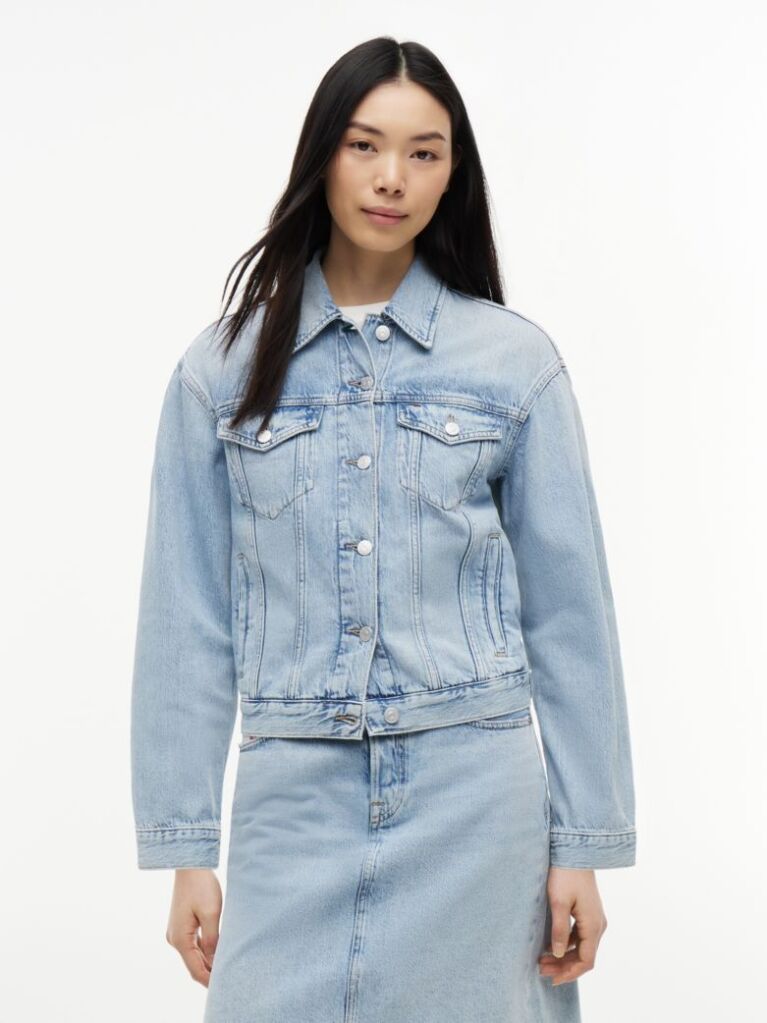 Denim Vintage Denim Τζάκετ Σε Άνετη Γραμμή  Γυναίκες