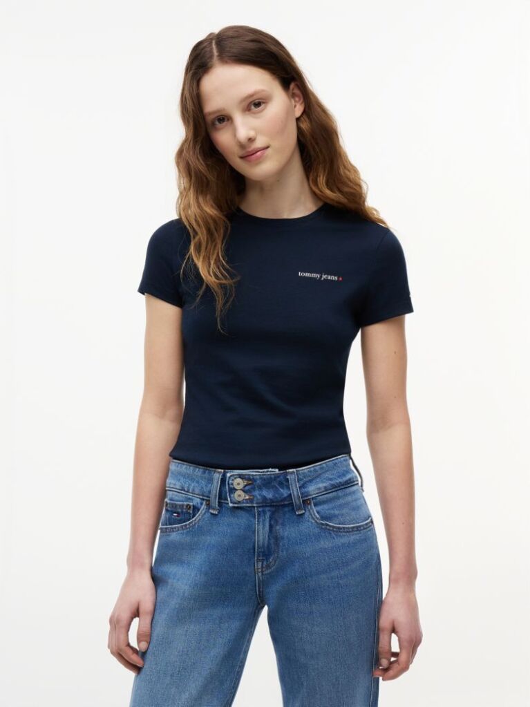 Blue Logo Slim Jersey T-Shirt  Women