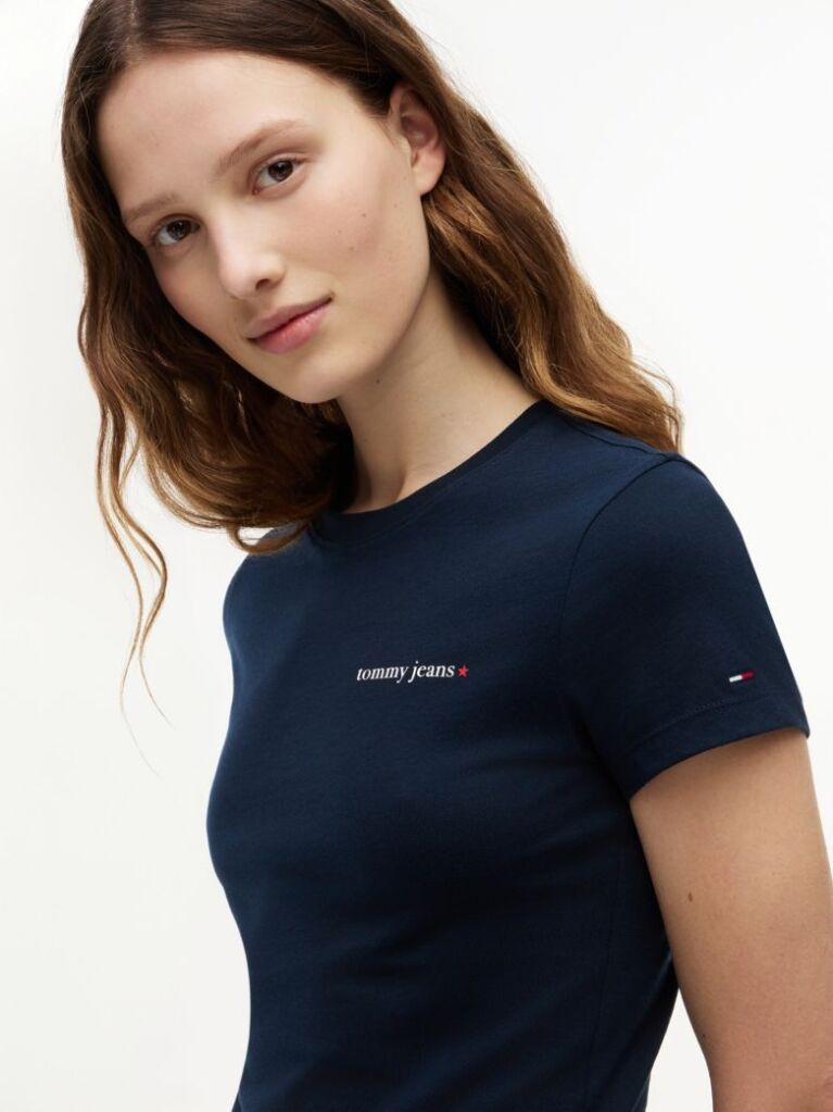 Blue Logo Slim Jersey T-Shirt  Women