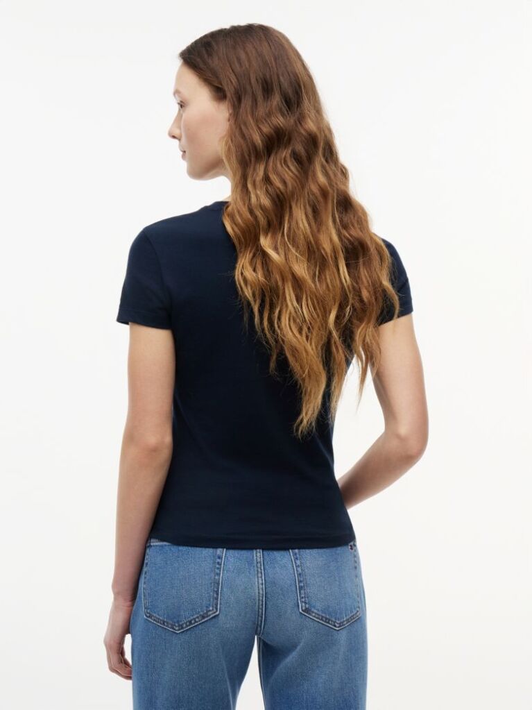 Blue Logo Slim Jersey T-Shirt  Women