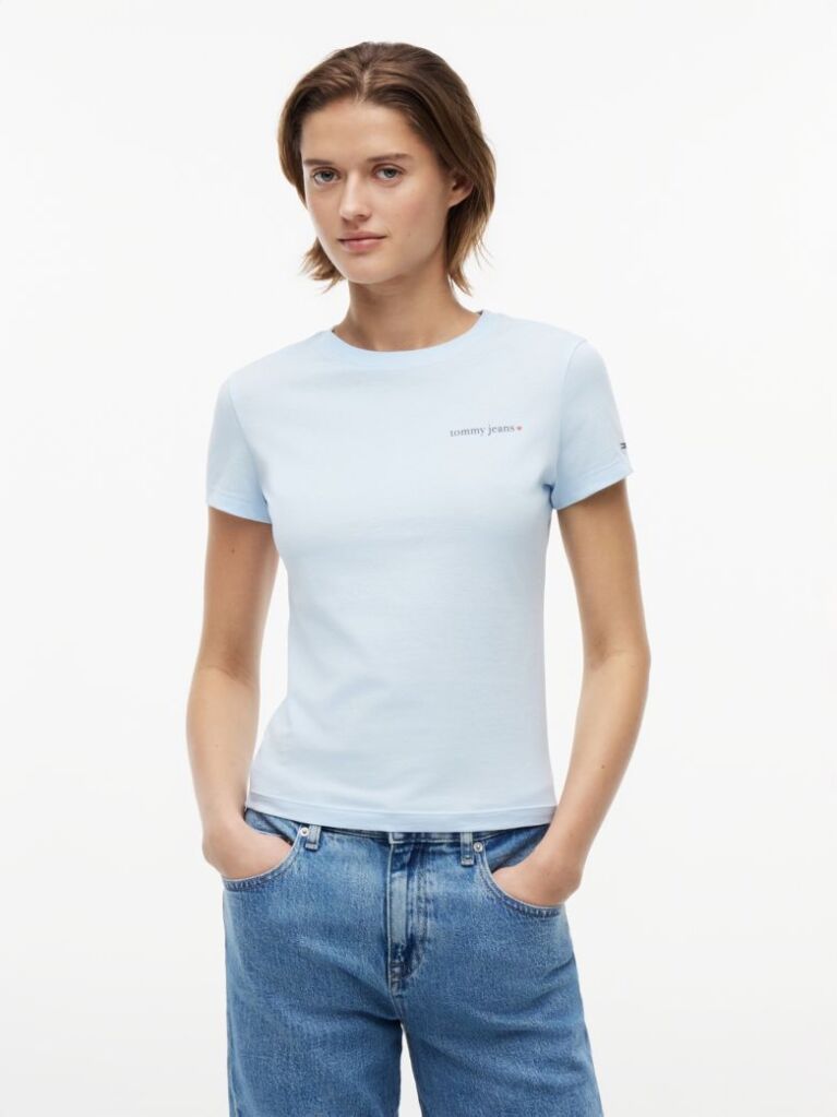 Blue Logo Slim Jersey T-Shirt  Women