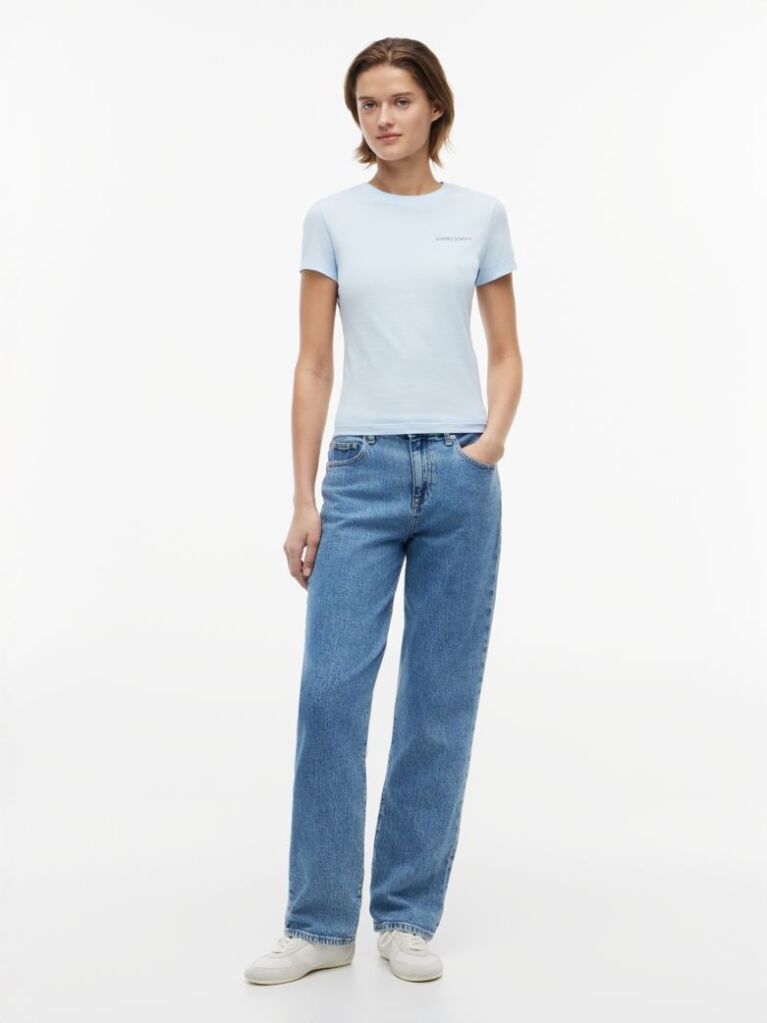 Blue Logo Slim Jersey T-Shirt  Women