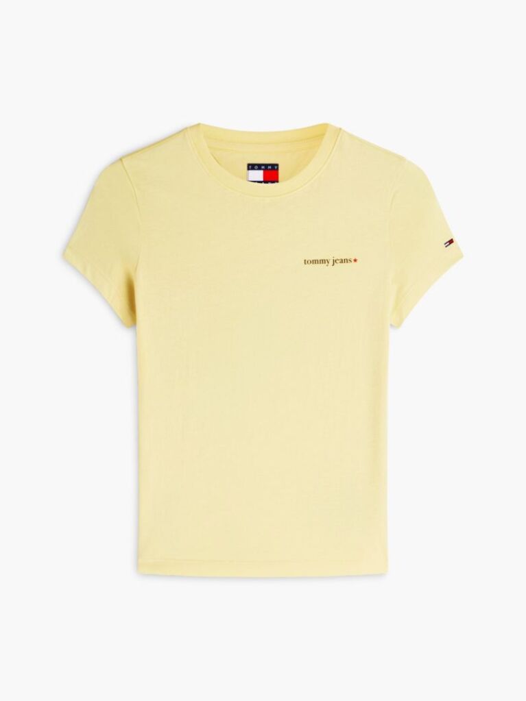 Yellow Logo Slim Jersey T-Shirt  Women