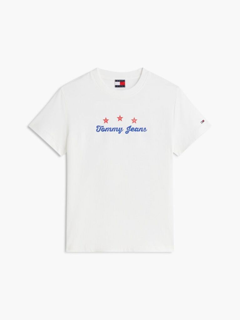 White Back Logo Graphic Crew Neck T-Shirt  Women