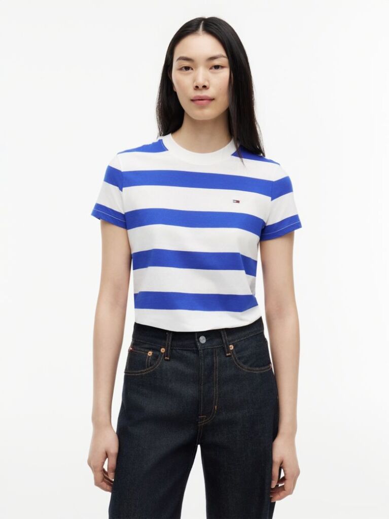 Multi Βαμβακερό T-Shirt Με Σημαία  Γυναίκες