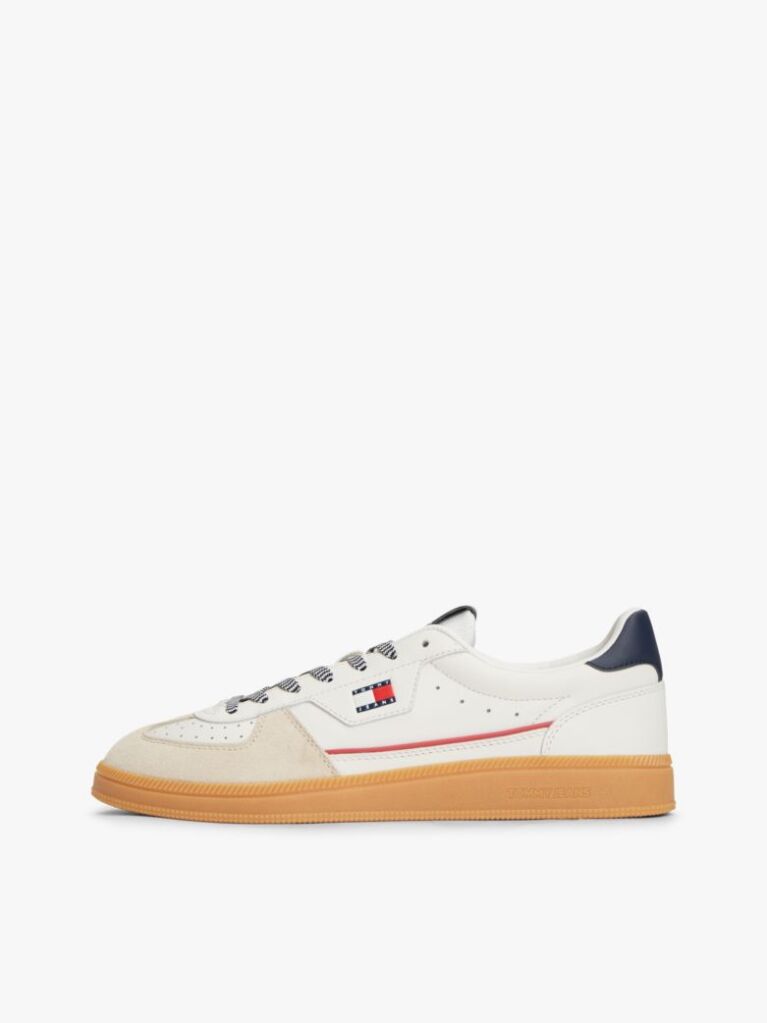 White The Greenwich Logo Leather Trainers  Men