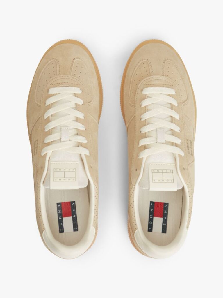 Beige The Greenwich Metallic Logo Suede Trainers  Men