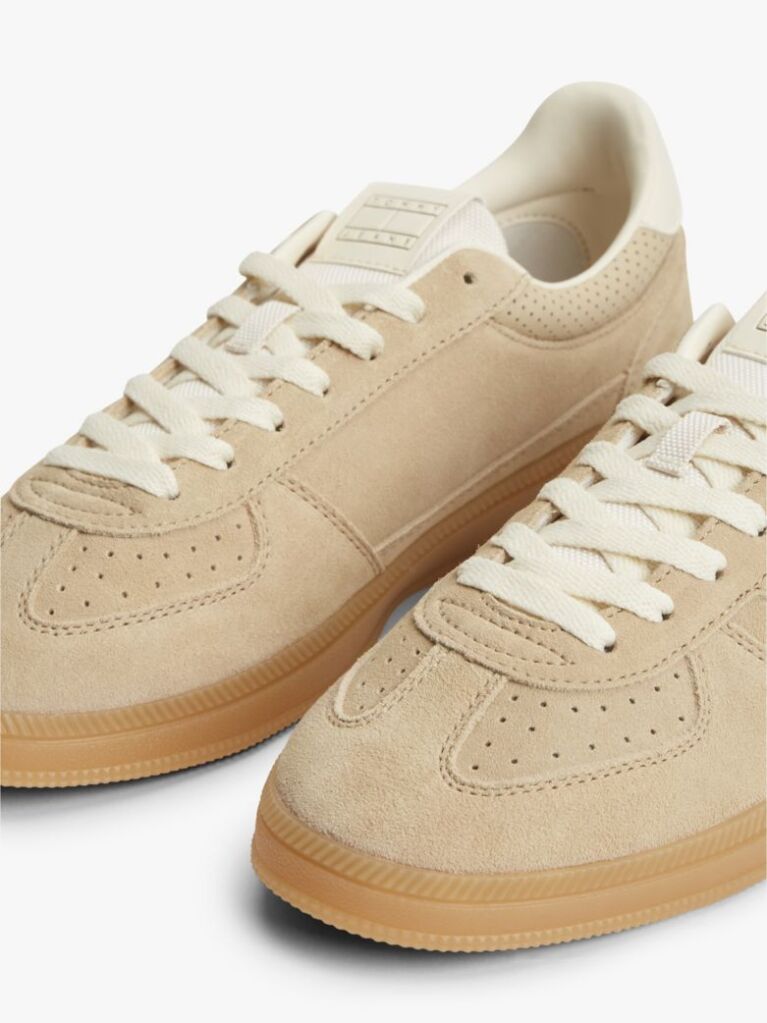 Beige The Greenwich Metallic Logo Suede Trainers  Men