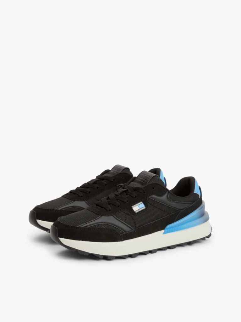 Μαύρο Sneakers Με Υφασμάτινα Πάνελ  Άνδρες