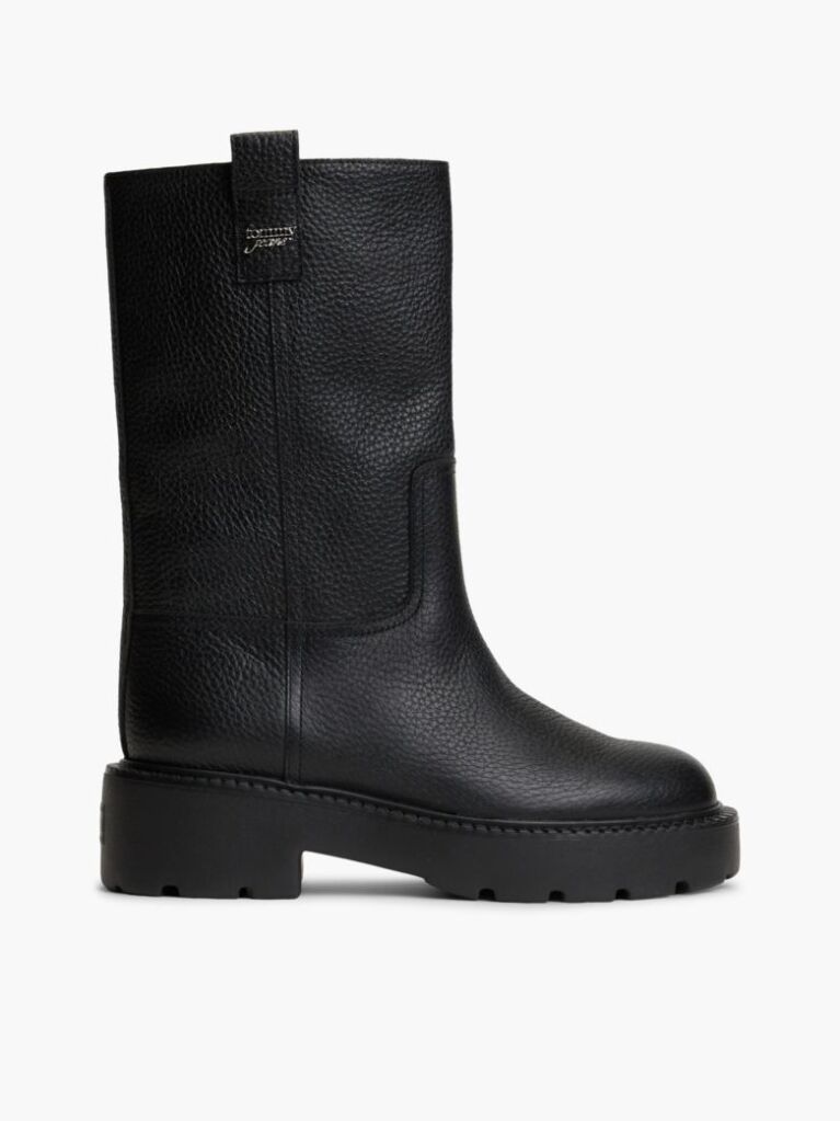 Black Leather Ankle Boots  Women