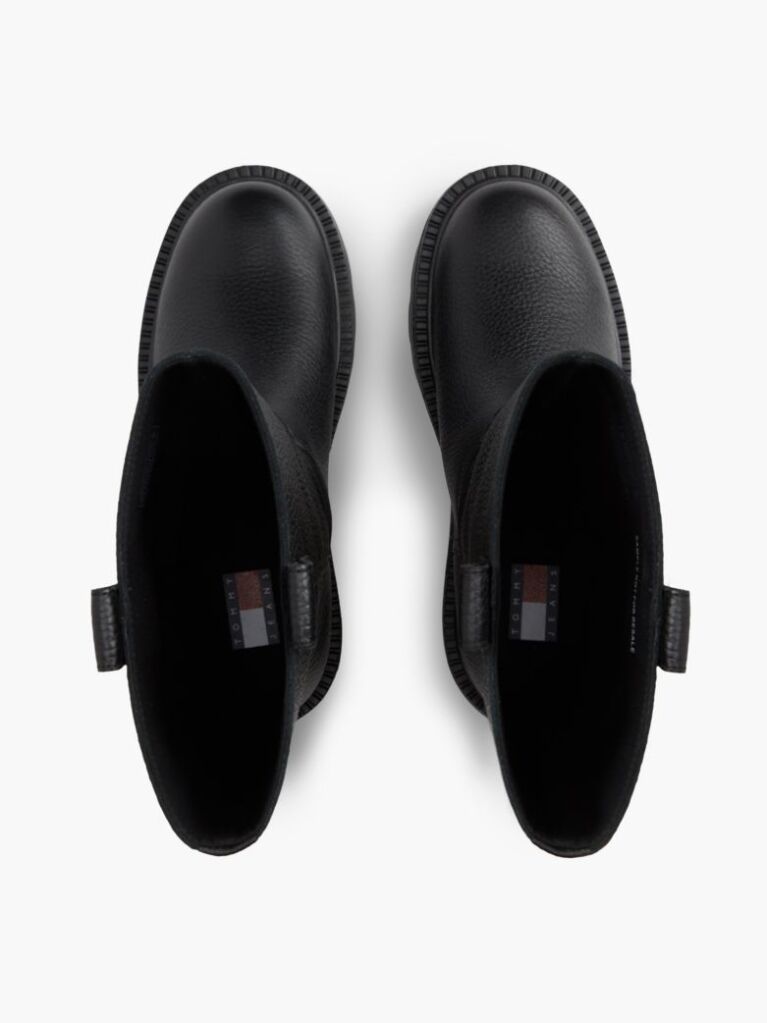 Black Leather Ankle Boots  Women