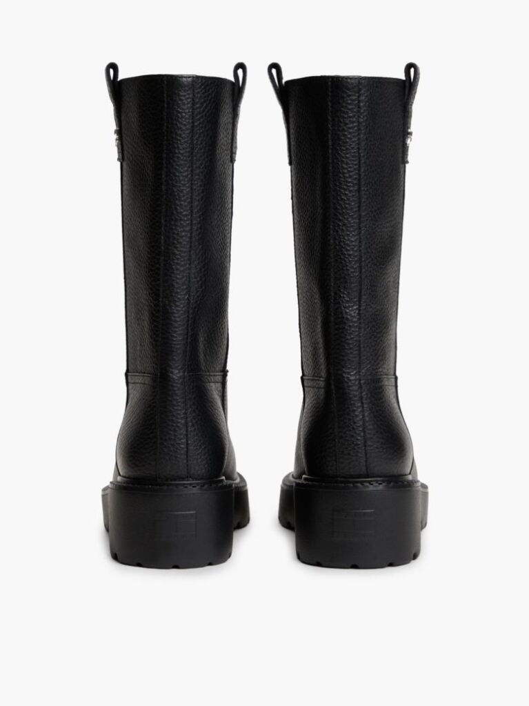 Black Leather Ankle Boots  Women