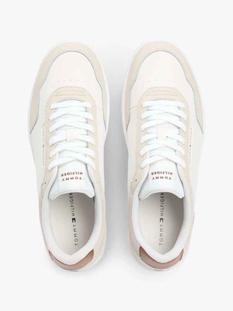 Μπεζ Δερμάτινα Basketball Sneakers  Άνδρες