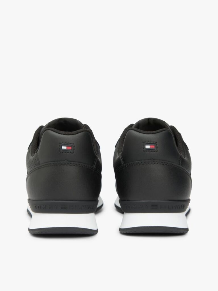 Μαύρο Δερμάτινα Sneakers Με Signature Λεπτομέρεια  Άνδρες