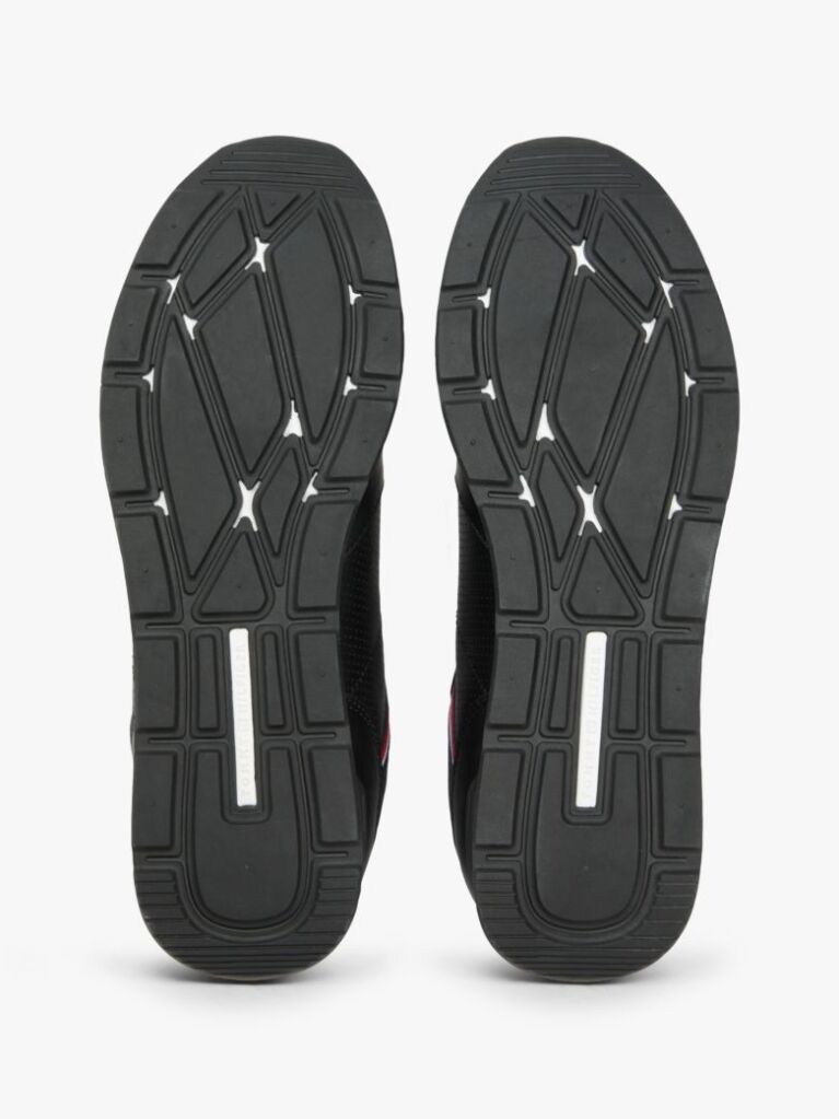 Μαύρο Δερμάτινα Sneakers Με Signature Λεπτομέρεια  Άνδρες