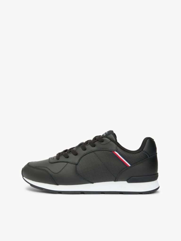 Μαύρο Δερμάτινα Sneakers Με Signature Λεπτομέρεια  Άνδρες