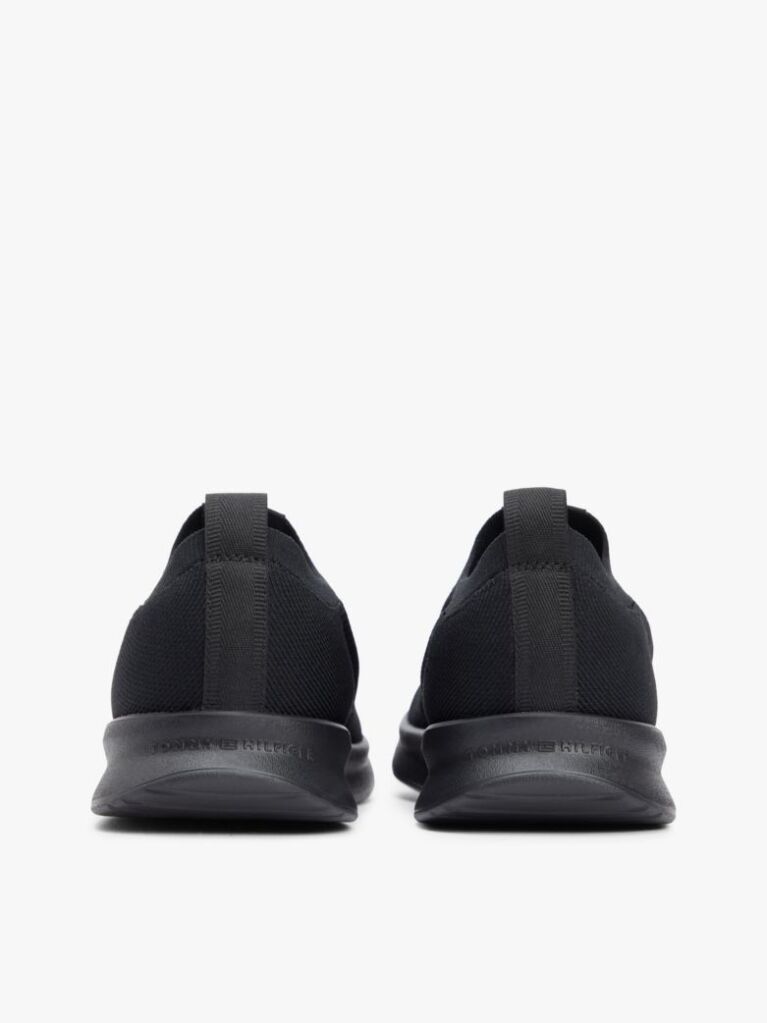 Black Hilfiger Monotype Lightweight Knit Trainers  Men