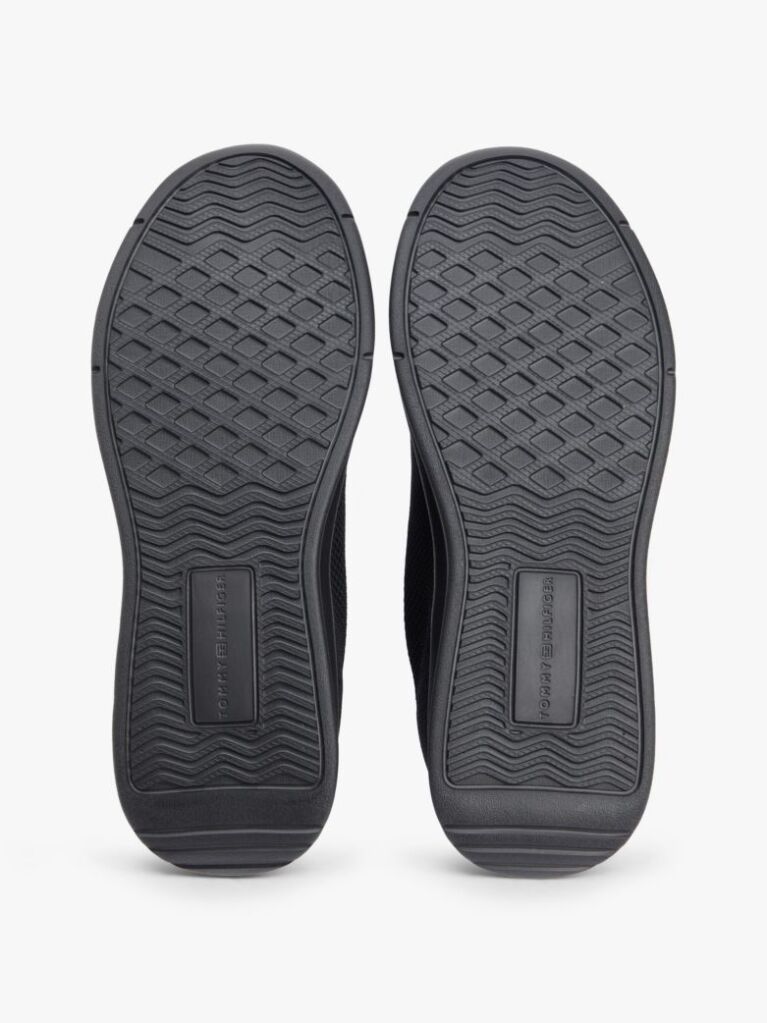 Black Hilfiger Monotype Lightweight Knit Trainers  Men
